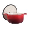 Panela de ferro fundido, 24 cm, cor vermelha - Lacor