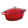 Panela oval de ferro fundido, 29 cm, cor vermelha - Lacor