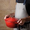 Panela oval de ferro fundido, 29 cm, cor vermelha - Lacor