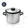Olla rápida de acero inoxidable Sicuro, 4 l - Lacor