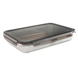 Fiambrera hermética de acero inoxidable rectangular Ecoinox Pro, con tapa, 3,5 litros - Lacor