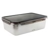 Fiambrera hermética retangular de aço inoxidável Ecoinox Pro, com tampa, 6,6 litros - Lacor
