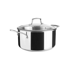 Panela de aço inoxidável com tampa, trichef, 24 cm - Lacor