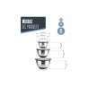 Set de 3 boles de acero inoxidable con tapa Adapt - Lacor