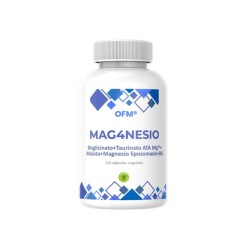 Magnésio 4 (Bisglicinato, Taurinato, Malato, Lipossomado), 120 cápsulas - OFM