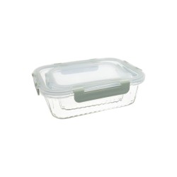 Set de 2 contenedores de vidrio borosilicato con tapa de plástico Optic, 370 y 1.040 ml - Brandani