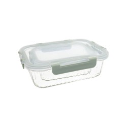 Conjunto de 2 recipientes de vidro borossilicato com tampa de plástico Optic, 630 e 1.500 ml - Brandani