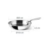 Sartén de acero inoxidable, trichef, 22 cm - Lacor