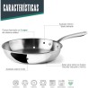 Sartén de acero inoxidable, trichef, 22 cm - Lacor