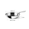 Frigideira em aço inoxidável, trichef, 26 cm - Lacor