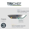 Sartén de acero inoxidable, trichef, 18 cm - Lacor