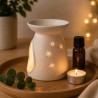 Difusor a vela de porcelana, nieve - Kerzenfarm