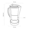 Jarra de agua de vidrio borosilicato Alkanatur