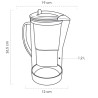 Jarra Alkanatur filtradora de agua de vidrio con filtro de zeolita