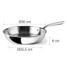 Frigideira de aço inoxidável, trichef, 30 cm - Lacor