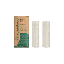 2 Recargas de fio dental de bionylon vegetal sabor hortelã - Georganics