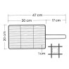 Parrilla dupla de aço inoxidável para sardinhas e polvo, 30 cm - Ibili