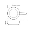 Sartén para churrasco de aço inoxidável, 28 cm - Ibili